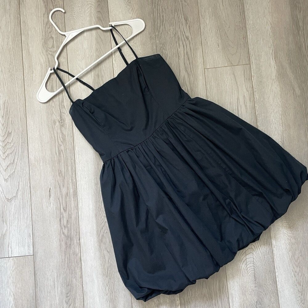 Abercrombie & Fitch Dress sleeveless bubble hem mini womens Black medium modern